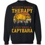 I Don’T Need Therapy I Just Need Capybara Retro Vintage T Graphic Design Printed Casual Daily Basic Sweatshirt