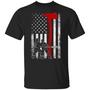 American Flag Proud Firefighter Graphic Design Printed Casual Daily Basic Unisex T-Shirt