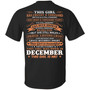 This Girl Has Fought A Thousand Battles And Cried Thousand Tears Was Born In December Print On Back Graphic Design Printed Casual Daily Basic Unisex T-Shirt