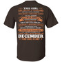 This Girl Has Fought A Thousand Battles And Cried Thousand Tears Was Born In December Print On Back Graphic Design Printed Casual Daily Basic Unisex T-Shirt