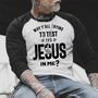 Men's T Shirt Tee Jesus Graphic Letter Crew Neck Street Daily Patchwork Print Long Sleeve Tops Designer Casual Fashion Comfortable White