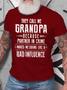 Men's They Call Me Grandapa Crew Neck Casual T-shirt
