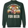 Funny Xmas Santa And Red Nose Reindeer It’S The Most Wonderful Time For A Beer Ugly Christmas Vintage Graphic Design Printed Casual Daily Basic Sweatshirt