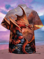 Men's Animal Print Casual Short Sleeve Hawaiian Shirt