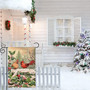 Christmas Garden Flag, Double Sided Rustic Bird Cardinal Holly Berry Branches Snow House Flags Welcome Winter Holiday New Year Porch Sign For Home Lawn Outdoor Decor