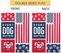 Dog Paw Print Garden Flag Double Sided Red & Blue Stripes Us Flag Style, Decorative Pet Puppy House Yard Flags, Patriotic Outdoor Garden Lawn Decor Flag Every Dog Matters)