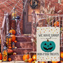 Halloween Teal Pumpkin Jack-o'-lantern Garden Flag Vertical Double Sided, We Have Candy Non-food Treats Available Here Yard Outdoor Decoration Halloween Teal Pumpkin Jack-o'-lantern Garden Flag Vertical Double Sided, We Have Candy Non-food Treats Available Here Yard Outdoor Decoration