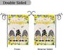 Lemon Gnomes Summer Garden Flags, Double Sided Welcome Burlap Small Flag, Outdoor Funny Lemon Juicy Black Plaid Gnomes Spring And Summer Home Decoration Sign