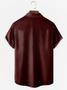 Men's Red Stripe Printed Anti-wrinkle Moisture Wicking Fabric Lapel Short Sleeve Hawaiian Shirt