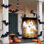 Spooky Ghost Halloween Garden Flag, Vertical Double Sided Cute Yard Flag, Halloween Decorations Outdoor, Rustic Farmhouse Decor For Seasonal Holiday