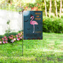 Summer Fall Garden Flag, Flamingo Happy Halloween Trick Or Treat, 12×18 Inch, Double Sided, Vertical Holiday Yard Farmhouse Outdoor Décor