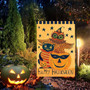 Wamika Happy Halloween Pumpkin Owl Black Cat Double Sided House Flag Garden Banner 28" X 40", Halloween Trick Or Treat Fall Festive Autumn Garden Flags For Anniversary Yard Outdoor Decoration