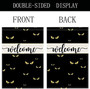 Halloween Garden Flag Black Cat Welcome Garden Flag Vertical Double Sized, Pet Lovers Halloween Yard Outdoor Decoration