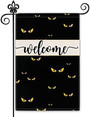 Halloween Garden Flag Black Cat Welcome Garden Flag Vertical Double Sized, Pet Lovers Halloween Yard Outdoor Decoration
