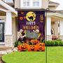 Happy Welcome Halloween Burlap Garden Flag, Double Sided Material, Cat Zombie Pumpkins Decor Outdoor Fall Banner Decorative Small Flags For Yard Lawn Patio Farmhouse