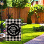 Outdoor Welcome Sign Sweet Home Spring Welcome Garden Flag, Black And White Buffalo Plaid Flag Decor For Rustic Farmhouse Yard Patio Lawn Porch, Flag With Double Sided Print