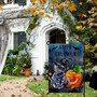 Black Cat Halloween Garden Flag Vertical Double Sized, Pumpkin Bat Yard Holiday Farmhouse Outdoor Decoration