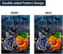 Black Cat Halloween Garden Flag Vertical Double Sized, Pumpkin Bat Yard Holiday Farmhouse Outdoor Decoration