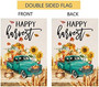 Fall Harvest Garden Flag 12x18 Vertical Double Sided Farm Pumpkin Sunflower Truck Autumn Thanksgiving Outside Decorations
