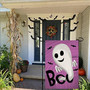 Halloween Boo Garden Flag Ertical Double Sided Ghost Spooky Holiday Yard Outdoor Decoration