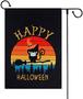 Halloween Face Mask Cat Garden Flag Double Sided Quarantine Happy Halloween Yard Flag For Lawn House Outdoor Halloween Party Decoration