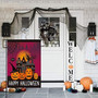 Happy Halloween Theme Garden Flag 12 X 18 Inch Vertical Double Sided Farmhouse Pumpkin Ghost Black Cat Decorative Fall Small Garden Flag For Outdoor Porch Yard Garden Burlap Flags