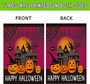 Happy Halloween Theme Garden Flag 12 X 18 Inch Vertical Double Sided Farmhouse Pumpkin Ghost Black Cat Decorative Fall Small Garden Flag For Outdoor Porch Yard Garden Burlap Flags