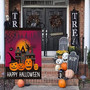 Happy Halloween Theme Garden Flag 12 X 18 Inch Vertical Double Sided Farmhouse Pumpkin Ghost Black Cat Decorative Fall Small Garden Flag For Outdoor Porch Yard Garden Burlap Flags