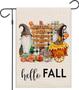 Hello Fall Gnomes Garden Flag Vertical Double Sided Thanksgiving Autumn Pumpkin Yard Outdoor Decor