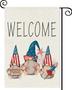 Welcome Patriotic Gnomes Garden Flag Vertical Double Sided Burlap God Bless America Spring Summer Yard Outdoor Decor Home Decor