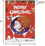 Christmas Garden Flag, 12 X 18 Inches Santa Christmas Garden Flag, Vertical Double Sided Small Christmas Holiday Garden Yard Flags