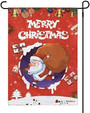Christmas Garden Flag, 12 X 18 Inches Santa Christmas Garden Flag, Vertical Double Sided Small Christmas Holiday Garden Yard Flags