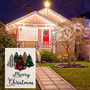 Christmas Garden Flag, Burlap Double-sided Xmas Garden Flag With Buffalo Plaid Christmas Tree, Holiday Xmas Garden Flag, Outdoor Garden Decoration Seasonal Home Decor Yard Flag