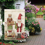 Christmas Nutcracker Garden Flag Santa Snowman Cookies Garden Flag Xmas Cute Vertical Double Sided Rustic Farmland Yard Lawn Outdoor Decor
