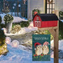 Cute Owl Christmas Garden Flag Vertical Double Sided Welcome Garden Flag, Christmas Winter Holiday Rustic Yard Outdoor Decoration