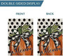 Fall Pumpkin Welcome Garden Flag Vertical Double Sided, Polka Dot Buffalo Check Plaid Farmhouse Autumn Thanksgiving Flag Holiday Yard Outdoor Decoration