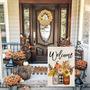 Fall Welcome Garden Flag Floral Thankful 12×18 Inch Double Sided Vertical Rustic Farmhouse Yard Seasonal Holiday Outdoor Decor