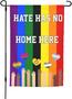 Hate Has No Home Here Pride Garden Flags Vertical Double Sided Holiday Rainbow Flag Lgbt Love Is Love Garden Flag Outside Decor For Home Yard Farmhouse 12×18 Inch