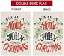 Holly Jolly Christmas Garden Flag 12x18 Vertical Double Sided Winter Holiday Yard Decorations
