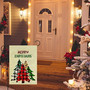 Merry Christmas Garden Flag Christmas Tree Buffalo Check Plaid Vertical Double Sided Yard Flag Holiday Winter Outdoor Decoration
