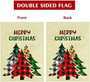 Merry Christmas Garden Flag Christmas Tree Buffalo Check Plaid Vertical Double Sided Yard Flag Holiday Winter Outdoor Decoration