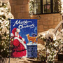 Merry Christmas Garden Flag, Santa And Cat Garden Flags, Cute Santa Flag, Christmas Flag Double Sided Winter Yard Flag Holiday Flag Home Yard Farmhouse Christmas Decor Outdoor