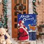 Merry Christmas Garden Flag, Santa And Cat Garden Flags, Cute Santa Flag, Christmas Flag Double Sided Winter Yard Flag Holiday Flag Home Yard Farmhouse Christmas Decor Outdoor