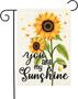 Spring Summer Sunflower Garden Flag Vertical Double Sided You Are My Sunshine Floral Butterfly Burlap Outdoor Decoration For Yard Home 12 X 18 Inch