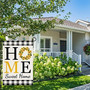 Sunflower Home Sweet Home Garden Flag For Outside Summer Flags For Farmhouse Lawn Outdoor Décor, Burlap Vertical Buffalo Check Plaid Flower Small Rustic Yard Flags