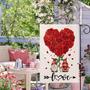 Valentine Garden Flag 12x18inch Double Sided Valentines Yard Flag Outdoor Valentines Day Garden Flag Decorations