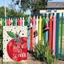 Welcome Back To School Garden Flag Double Sided Polka Dot Apple Yard Flag First Day To School Farmhouse Rustic Outdoor Porch Lawn Decoration 12x18inch