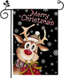 Welcome Christmas Garden Flag 12 X 18 Inch Double Sided Burlap White Snowman Buffalo Plaid Christmas Decoration For Home Yard Decor