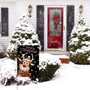 Welcome Christmas Garden Flag 12 X 18 Inch Double Sided Burlap White Snowman Buffalo Plaid Christmas Decoration For Home Yard Decor