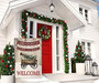 Welcome Christmas Tree Small Garden Flag 12x18 Inch Vertical Double Sided Merry Christmas Wooden Snow Cart Winter Holiday Outdoor Decorations Yard Flag